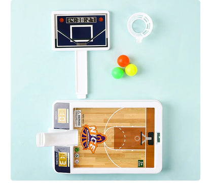 Mini Basketball Shooting Game - Desktop Basketball Hoop Toy for Kids & Family (Indoor Educational Game, 18x12cm)