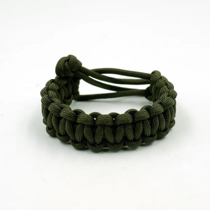 Adjustable 550 Paracord Survival Bracelet - Emergency Parachute Cord for Outdoor Camping & Hiking