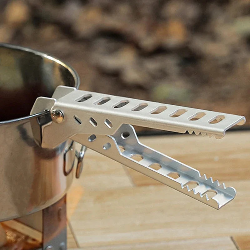 Aluminum Alloy Heat-Resistant Clip, Bowl Pot Clamp Holder for Camping, Pan Handle, Kitchen Accessories