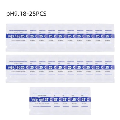pH Buffer Powder Calibration Solution - 25pcs 4.00/6.86/9.18 for pH Test Meters