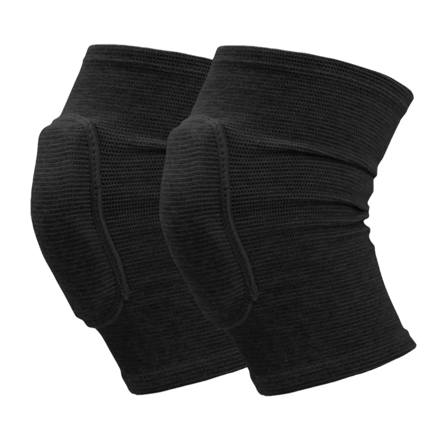Elastic Knee Support Pads - 2 Pack Compression Knee Protectors with Thickened Sponge for Dance, Workout & Training