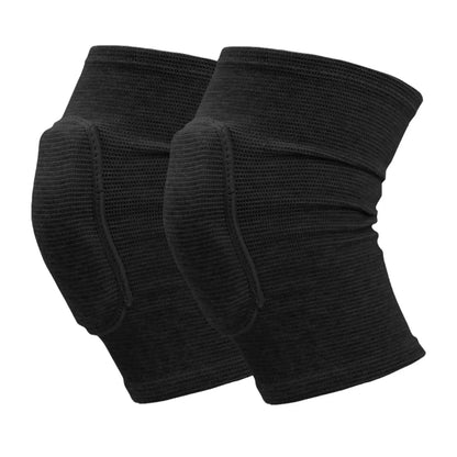 Elastic Knee Support Pads - 2 Pack Compression Knee Protectors with Thickened Sponge for Dance, Workout & Training