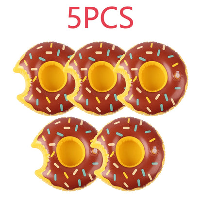 Inflatable Cup Holder Set - 5/10PCS Swimming Pool Drink Holders, Floating Beverage Coasters for Summer Pool Parties