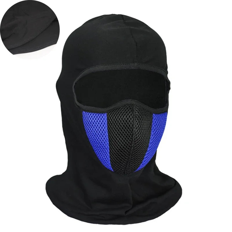 Breathable Motorcycle Balaclava - Full Face Mask with Neck Hood for Motocross & Motorbike Riding