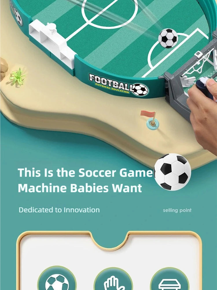 Mini Tabletop Soccer Game - Portable Desktop Foosball for Family & Friends