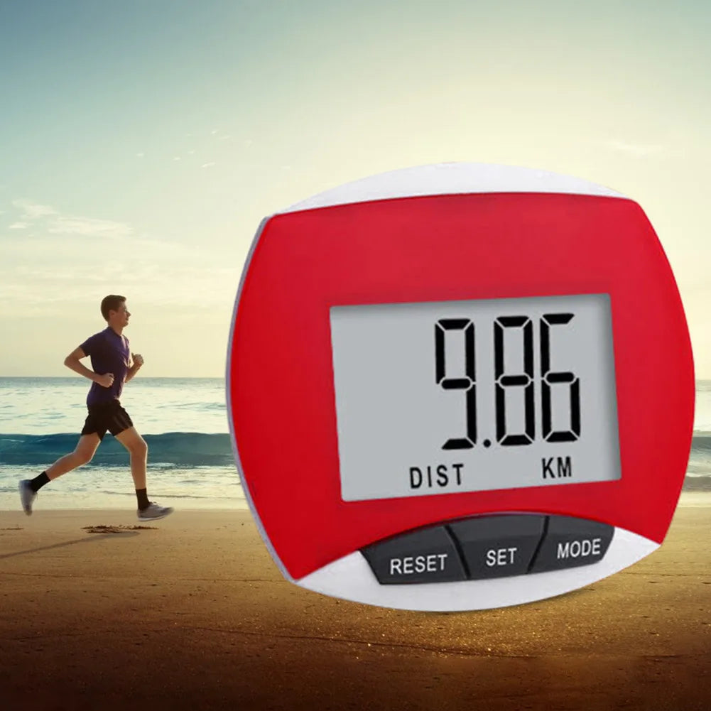 LCD Clip-On Pedometer - Accurate Step Counter with Distance & Calorie Tracking