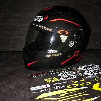 Reflective Motorcycle Helmet Visor Sticker - Waterproof Racing Decals for SHOEI, HJC, KYT Helmets