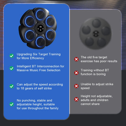 Smart Music Boxing Machine - Wall-Mounted Fitness Trainer for Adults & Children