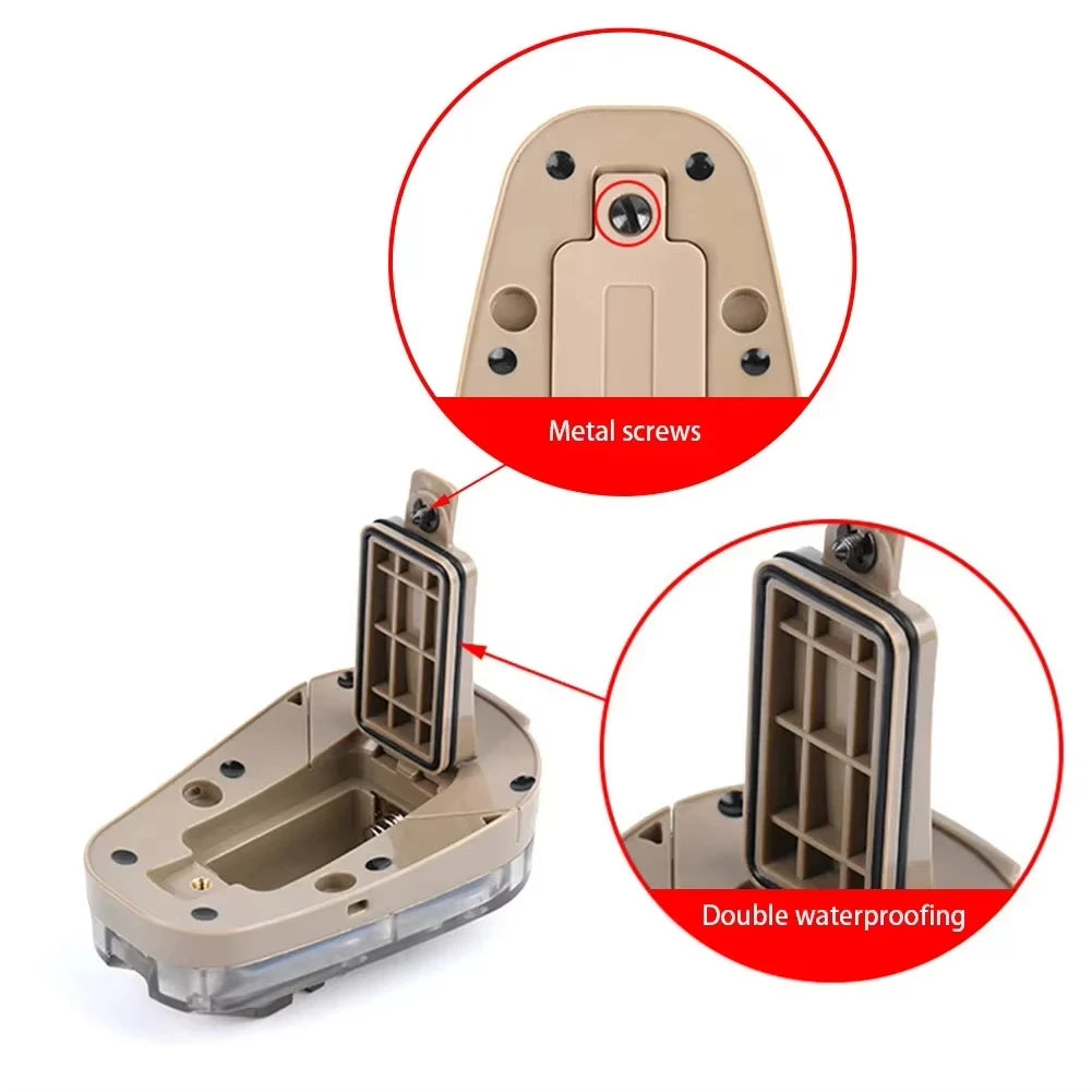 Tactical Helmet Light - Multi-Function IR Strobe Signal Lamp with Velcro Mount