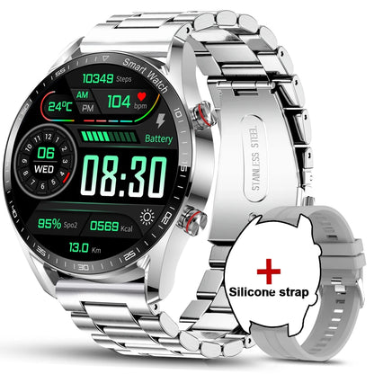 1.53" Full Touch Screen Smart Watch - Multi-Sport Mode with ECG+PPG, Waterproof & Bluetooth Call