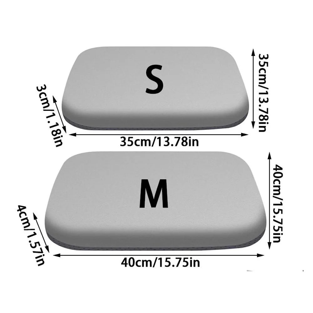 Elastic Memory Foam Seat Cushion - Soft Bounce-Back Design with Breathable Cover - Removable Washable Pad for Office & Long Sitting