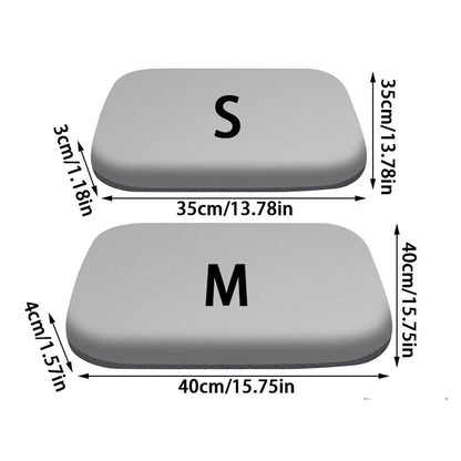 Elastic Memory Foam Seat Cushion - Soft Bounce-Back Design with Breathable Cover - Removable Washable Pad for Office & Long Sitting