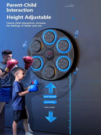 Smart Bluetooth Music Boxing Trainer - Wall-Mounted Electronic Punching Target for Home & Gym