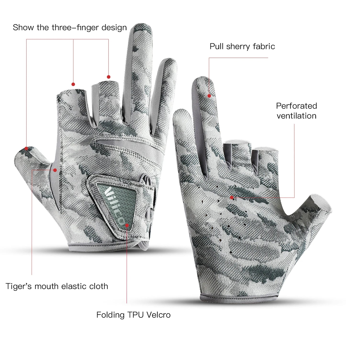 Men's Summer Fishing Gloves - Ice Silk Breathable Three-Finger Cut Design with UV Protection & Anti-Slip Grip (1 Pair)