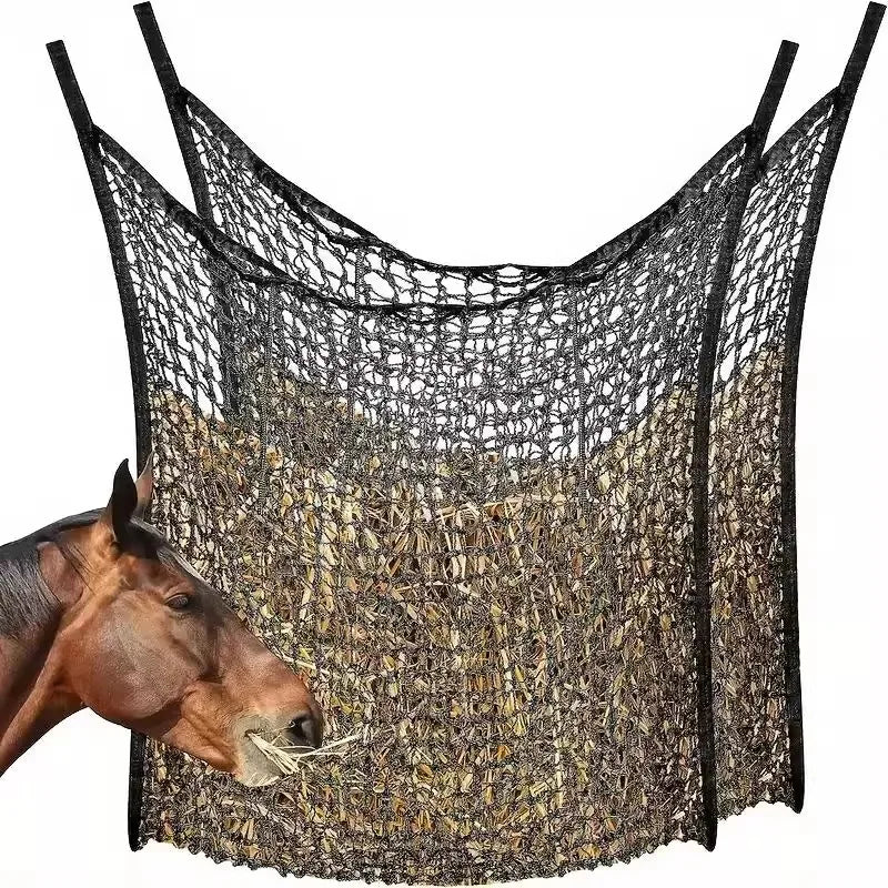 Large Capacity Slow Feed Hay Net - Hanging Feeder Bag for Horses, Goats & Sheep