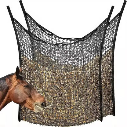 Large Capacity Slow Feed Hay Net - Hanging Feeder Bag for Horses, Goats & Sheep