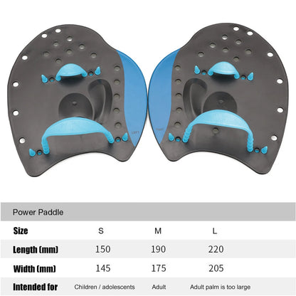 Swimming Training Hand Paddles & Webbed Gloves - Water Sport Fins Flippers for Adults & Children