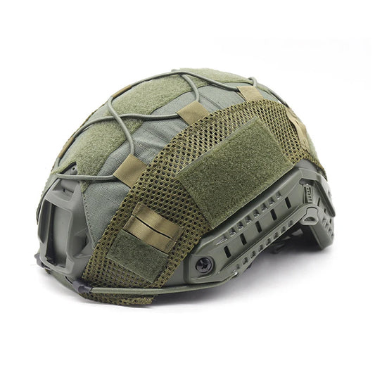 BOOIU Tactical Helmet Cover - Camo Cloth with Velcro for Airsoft Fast Helmets | Military CS Hunting Gear (Cover Only, Helmet Not Included)