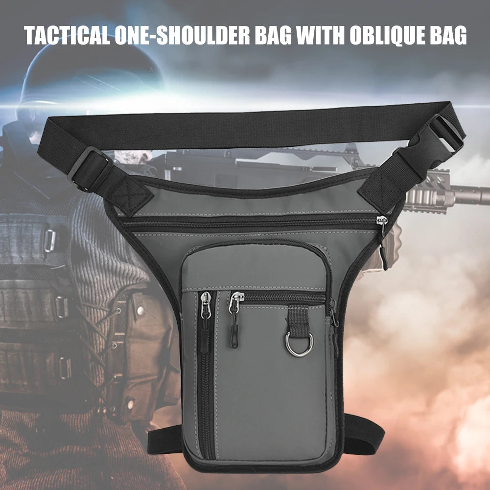 Drop Leg Waist Bag - Multi-Position Tactical Thigh Pack for Motorcycle Riding & Outdoor Activities