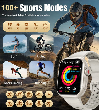 Ultra 2 SE Smart Watch - 1000mAh AMOLED GPS Fitness Tracker with Heart Rate Monitor & HD Calling for iOS & Android