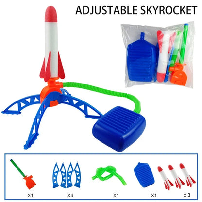 Kids' Outdoor Rocket Foot Pump | Air Pressing Soaring Rocket | Suit Jumps | Air Powered Rocket Launcher Game | Children's Toy | Gifts