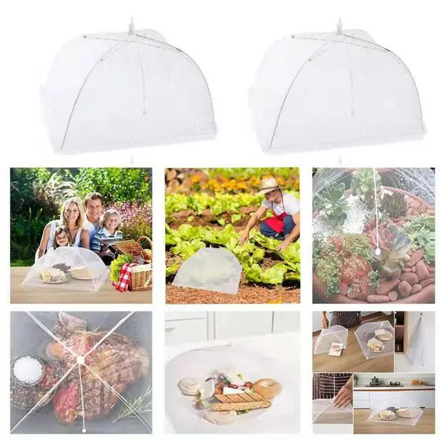 Pop-Up Mesh Food Cover - Collapsible Insect Protection Tent for Outdoor Dining