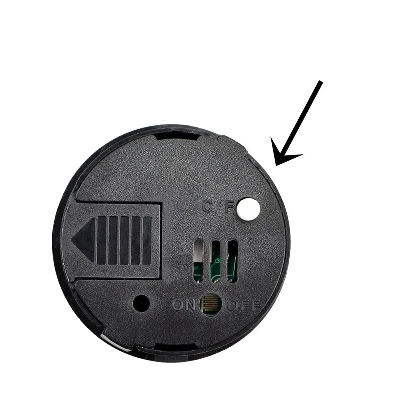Digital Outdoor Thermometer Hygrometer - Electronic Round Display for Reptile Habitats, Camping & Sports Equipment