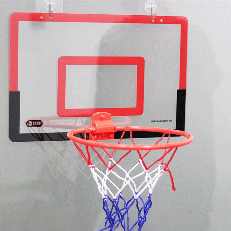 Kids Indoor Basketball Hoop Set - Foldable Over-Door Mini Basketball Game