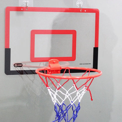 Kids Indoor Basketball Hoop Set - Foldable Over-Door Mini Basketball Game