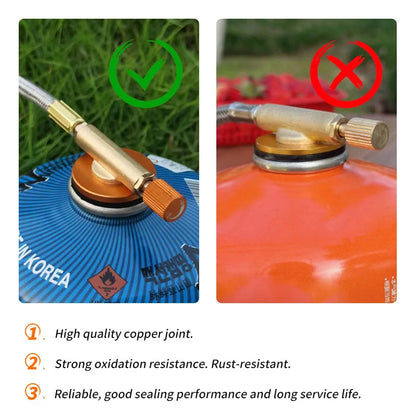 Professional 3-Head Gas Stove - 5800W Folding Camping Burner - Portable Backpacking Furnace for Outdoor Hiking, Picnic & BBQ