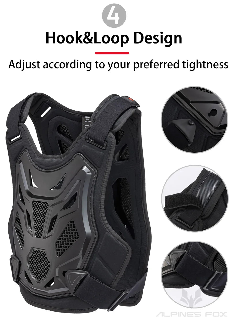 All-Season Motorcycle Armor Vest - PE Shell Body Protection for Motocross, Dirt Bike & MTB - Men & Women