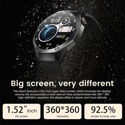 2025 Smart Watch - AMOLED Screen with GPS, Heart Rate, Bluetooth Calls & Waterproof for Android & iOS