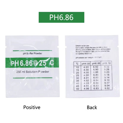 pH Buffer Powder Calibration Solution - 25pcs 4.00/6.86/9.18 for pH Test Meters