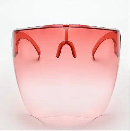 Full Face Shield Cycling Sunglasses - Protective Spherical Lens Goggles for Men & Women