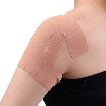 Precut Kinesiology Shoulder Tape - Waterproof & Breathable Elastic Sports Tape for Pain Relief & Muscle Support