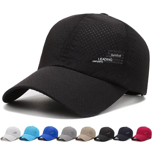 Unisex Quick-Dry Baseball Cap - Adjustable Outdoor Sun Hat for Golf & Fishing