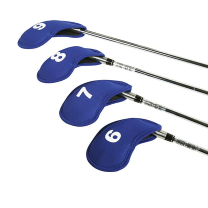 Golf Shaft Protectors 10-Piece Set - Numeric Alphabet Print, Dustproof & Waterproof Golf Accessories