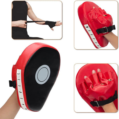 Leather Boxing Foot Target Pads - MMA Muay Thai Kicking Training Equipment for Kids & Adults
