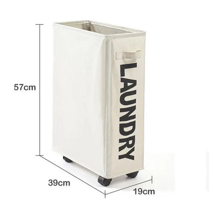 Large Capacity Rolling Laundry Basket - Multifunctional Foldable Waterproof Storage Bag for Dirty Clothes and Yoga Mats