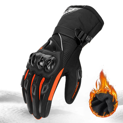 Waterproof Winter Motorcycle Gloves - Full Finger Protection with Touch Screen - Model WN-01