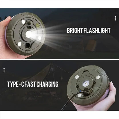 Rechargeable 10M LED Light Strip - Waterproof Camping Atmosphere Lamp Belt for Outdoor Tent Garden Room Decoration