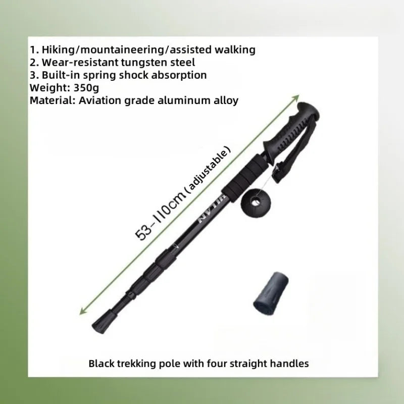 Adjustable Trekking Poles - Lightweight Collapsible Anti-Shock Hiking Sticks for Men and Women