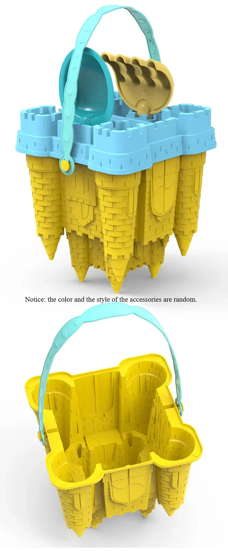 Kids Beach Castle Building Set - Complete Sand Play Kit with Bucket & Scoop - Outdoor Summer Sandbox Toys for Children & Family Fun