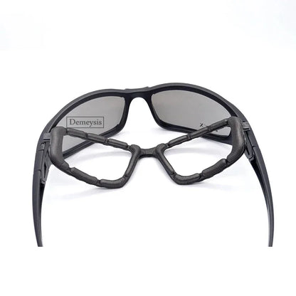 Tactical Polarized Sports Sunglasses - 4 Interchangeable Lenses Set with Original Box - Men's Shooting & Hiking Eyewear