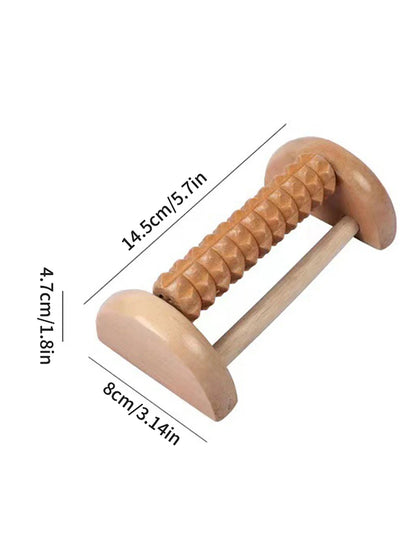 Wooden Foot Roller Massager - Deep Tissue Relief for Plantar Fasciitis