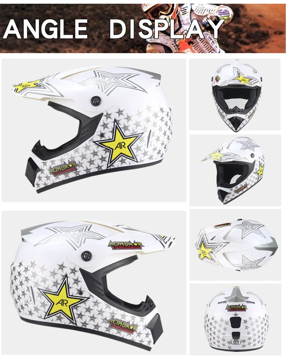 Full Face Motocross Helmet - Off-Road Downhill AM DH Cross Capacete - Free Shipping + 3 Free Gifts