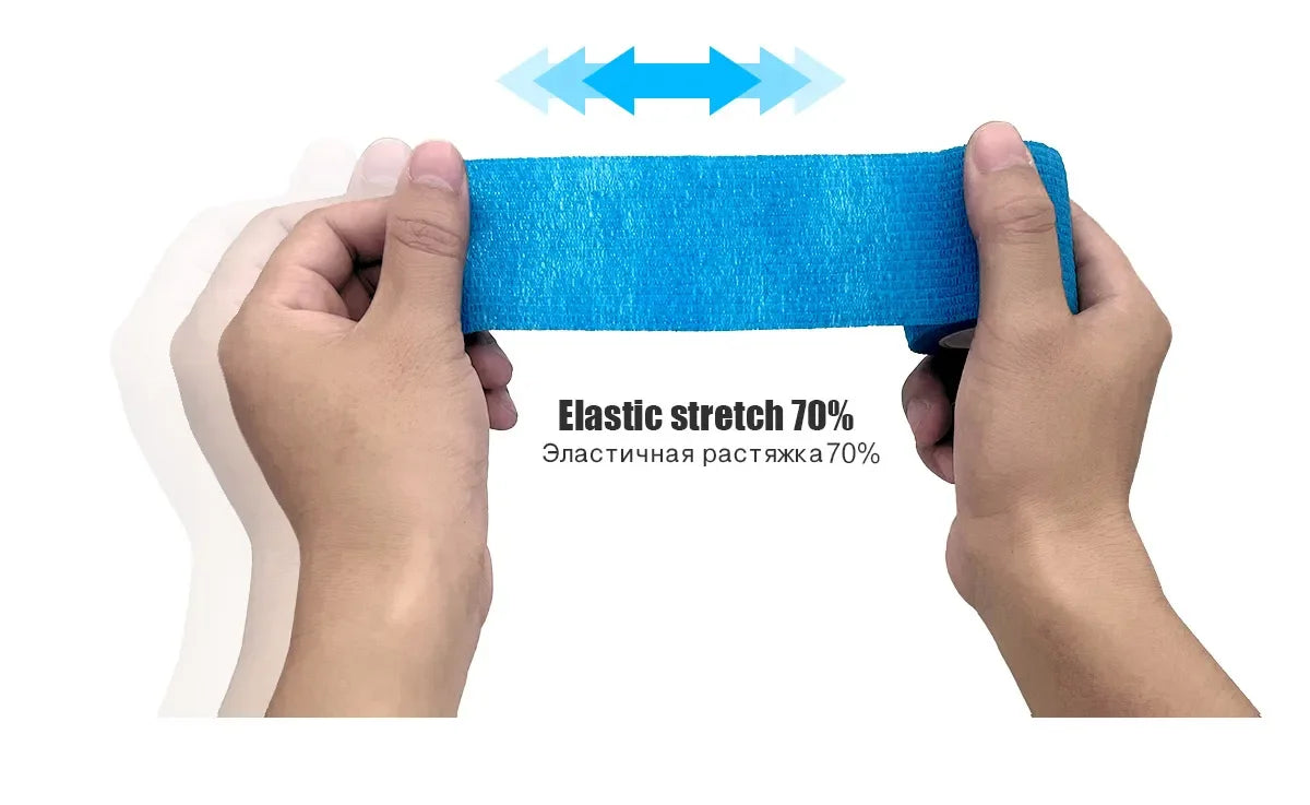 Self Adhesive Elastic Bandage Wrap 4.8m Camouflage Sport Tape Cohesive Support for Knee Finger Ankle Palm Multi-Pack