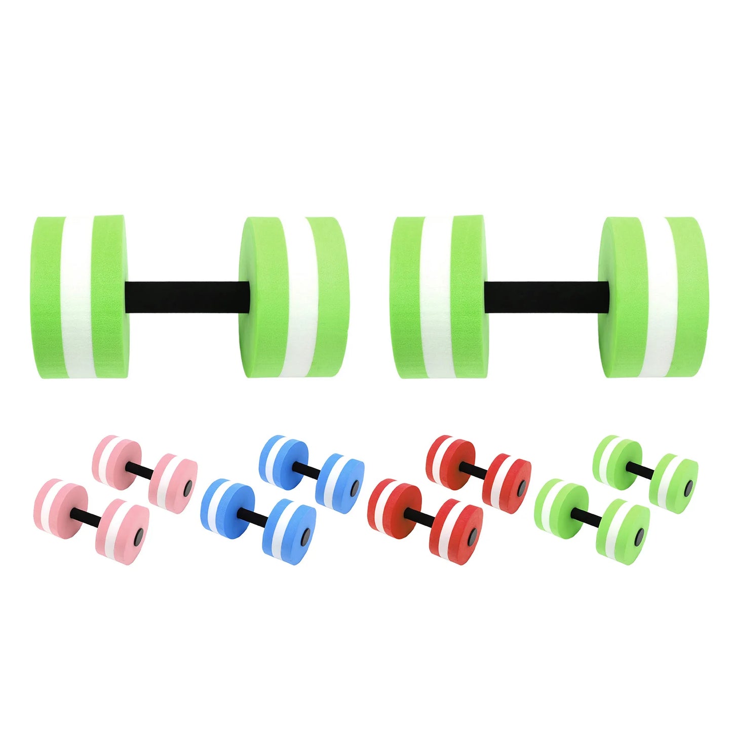2pcs EVA Water Floating Dumbbells - 15cm x 27cm Foam Aquatic Fitness Weights for Pool Aerobics & Water Exercise