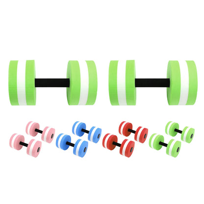 2pcs EVA Water Floating Dumbbells - 15cm x 27cm Foam Aquatic Fitness Weights for Pool Aerobics & Water Exercise