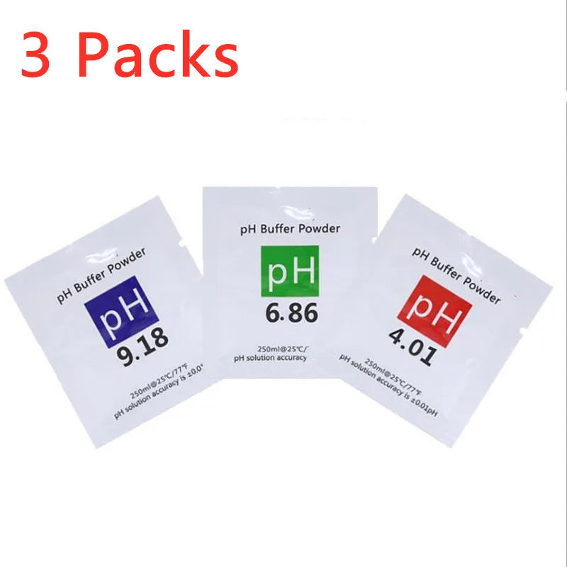 pH Buffer Powder Calibration Solution - 3pcs 4.01/6.86/9.18 for pH Test Meters